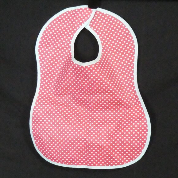 MOTHERSCARE | OS - one size | Baby - Infant - Toddler | Red Heart Print Baby Bib - Picture 1 of 14